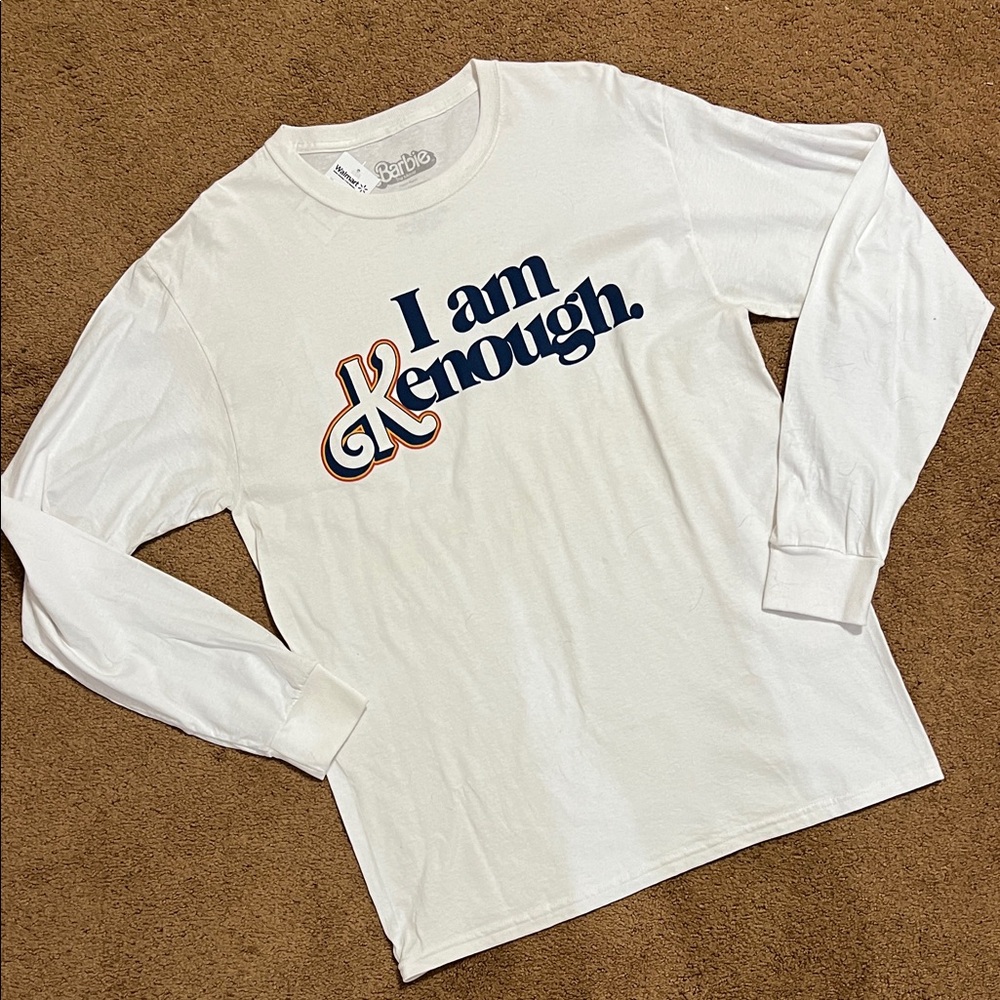 Barbie White 'I am Kenough' Long Sleeve Shirt